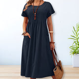 Relaxed Fit Midi Day Dress for women