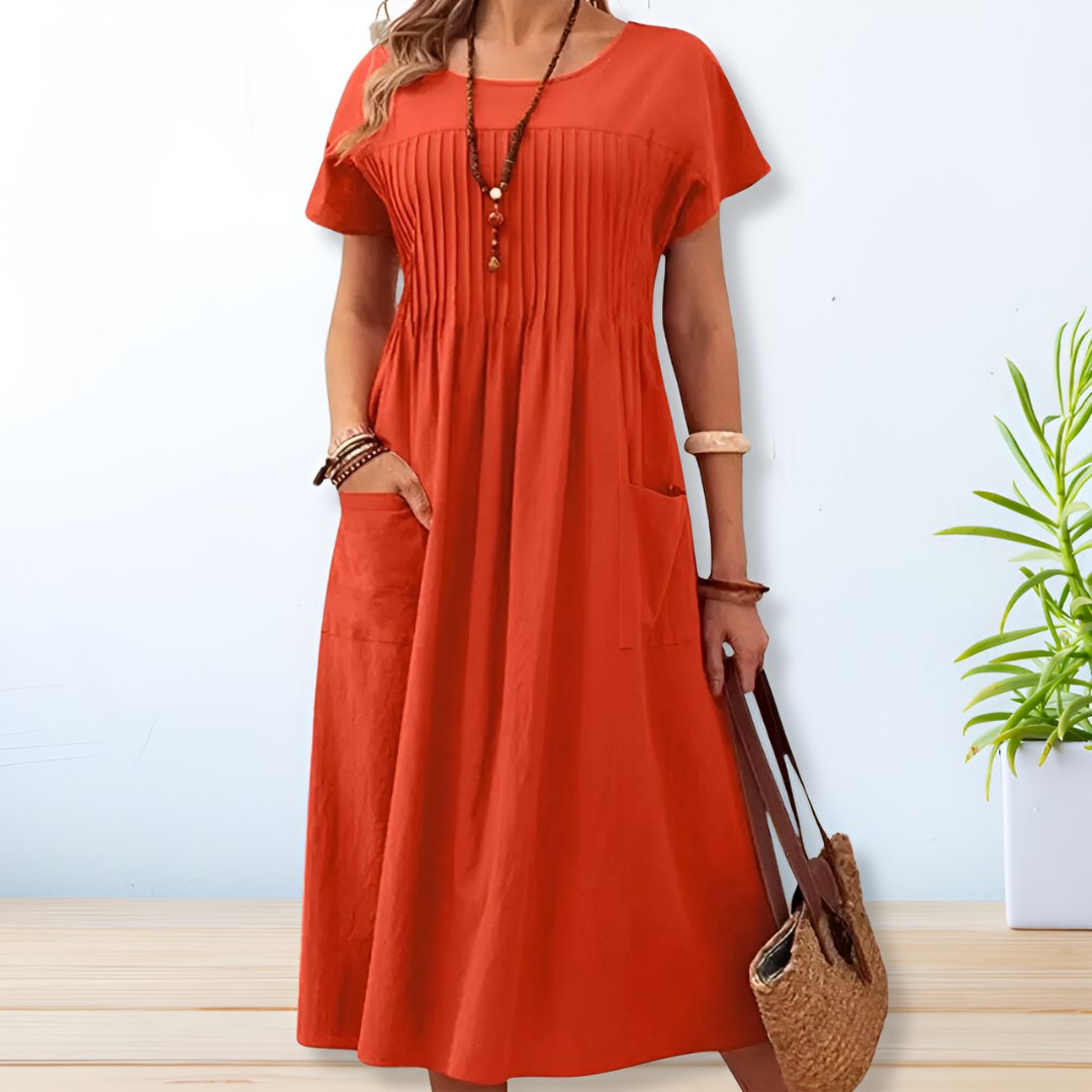 Relaxed Fit Midi Day Dress for women