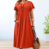 Relaxed Fit Midi Day Dress for women