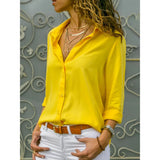 Long Sleeve Button-Up Blouse for Women