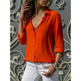 Long Sleeve Button-Up Blouse for Women