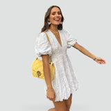Dress with Puff Sleeves for Women
