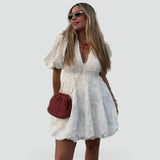 Dress with Puff Sleeves for Women
