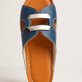 Cushioned Slides with Buckle Strap for Women