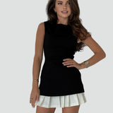 Midi Dress with Pleated Hem for women