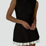 Midi Dress with Pleated Hem for women