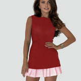 Midi Dress with Pleated Hem for women
