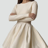 Midi Dress with Flared Skirt for Women