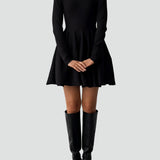 Midi Dress with Flared Skirt for Women