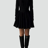 Midi Dress with Flared Skirt for Women