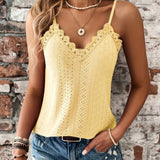 Lace Trim V-Neck Top for Women