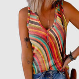 Striped Knit Tank Top for Women