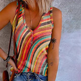Striped Knit Tank Top for Women