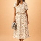 Midi Dress Boho Flowy Tiered Hem for Women