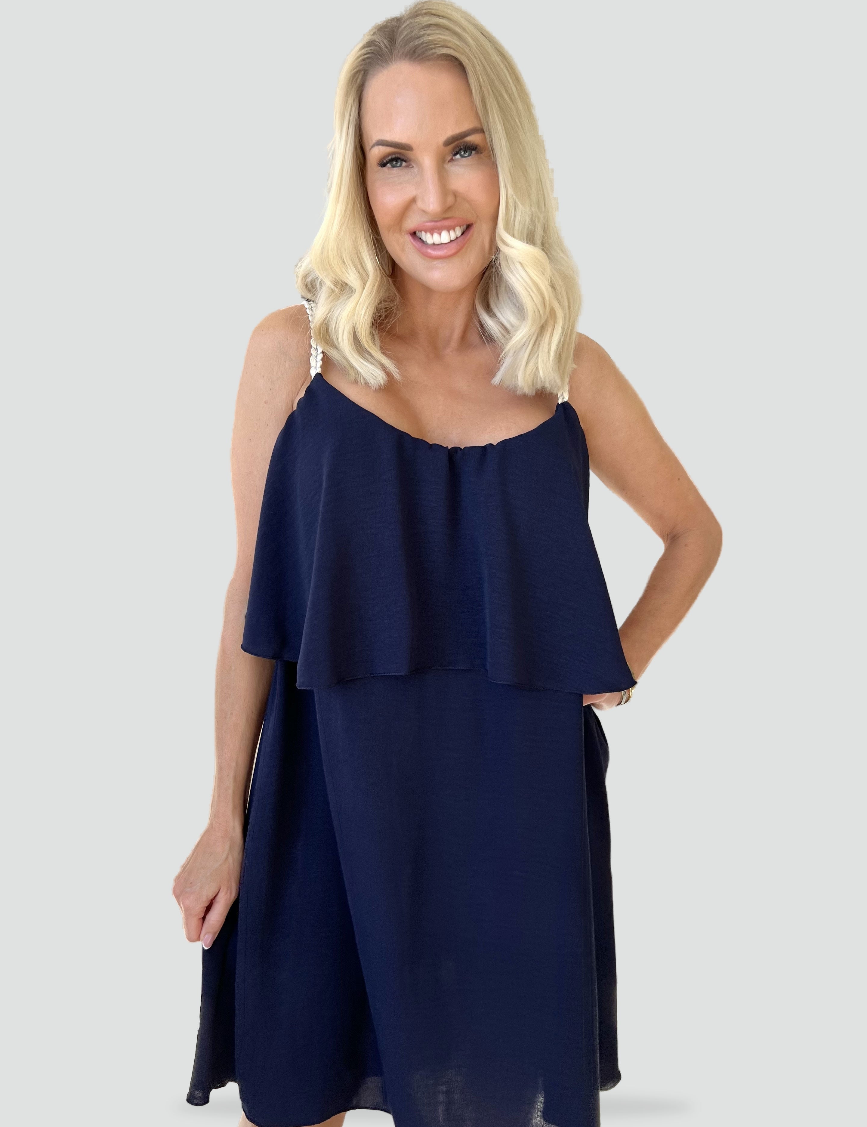Midi Dress with Straps for women