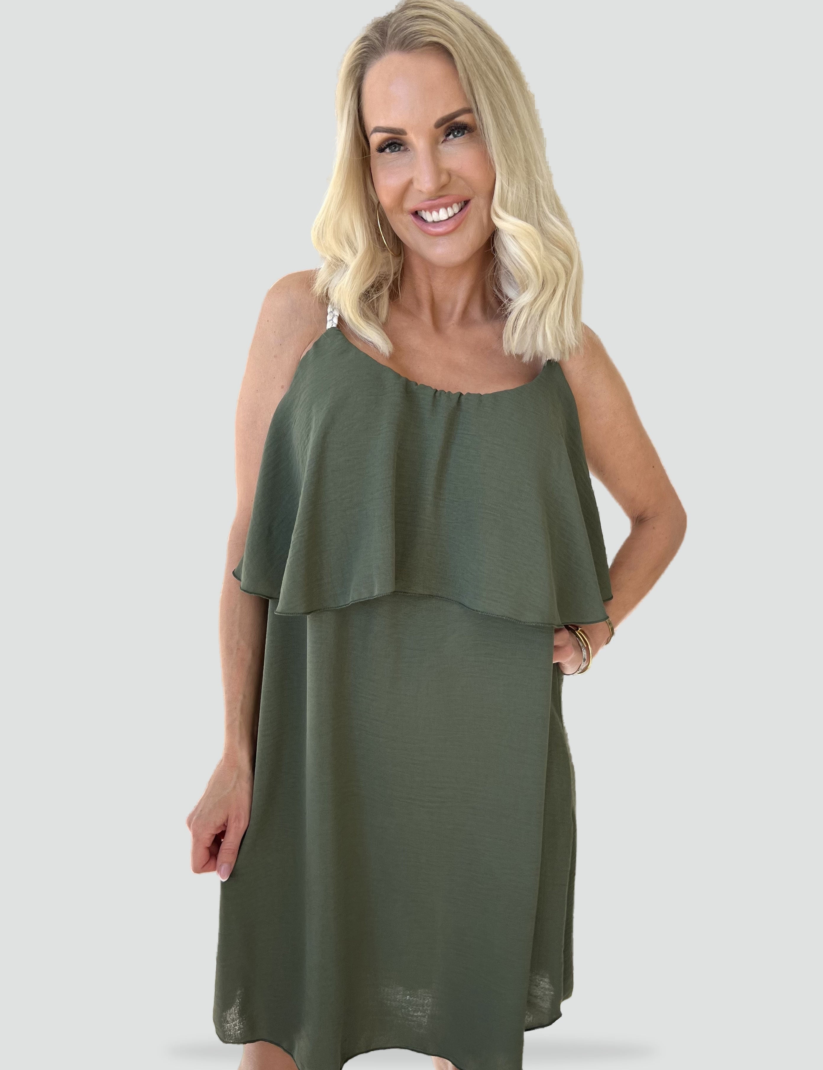 Midi Dress with Straps for women