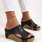Wedge Slides with Cushioned Footbed for Women