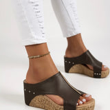 Wedge Slides with Cushioned Footbed for Women