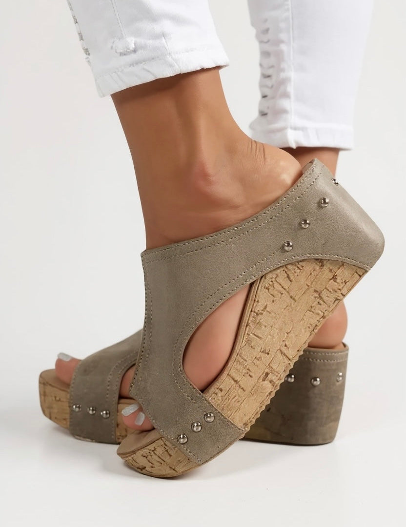 Wedge Slides with Cushioned Footbed for Women