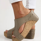 Wedge Slides with Cushioned Footbed for Women