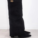 Knee High Boots with Golden Detail for Women